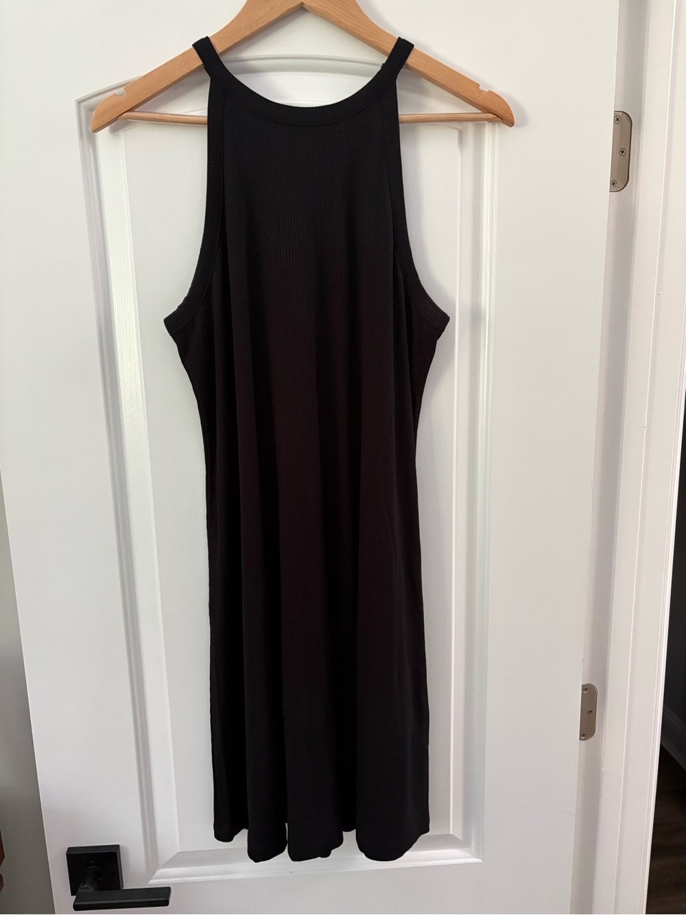 Old Navy Black Ribbed Halter Midi Dress